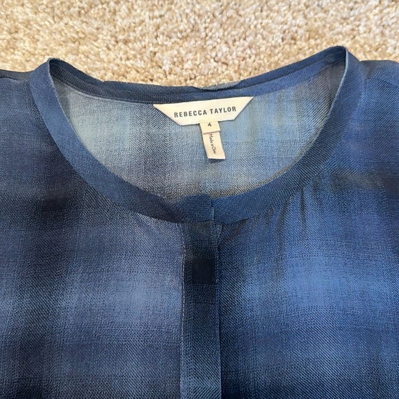 Rebecca Taylor plaid silk top - Picture 2 of 7